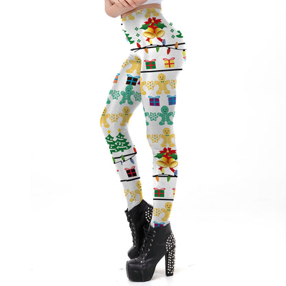 Christmas Gift Digital Print High Elastic Leggings