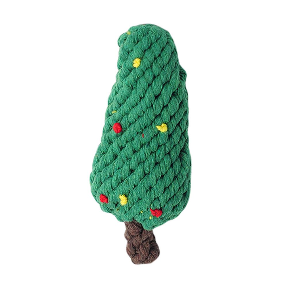 Cotton Thread Dog Toy - Christmas Tree Gift