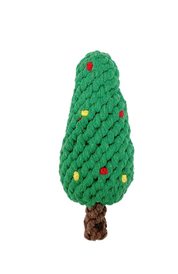 Cotton Thread Dog Toy - Christmas Tree Gift