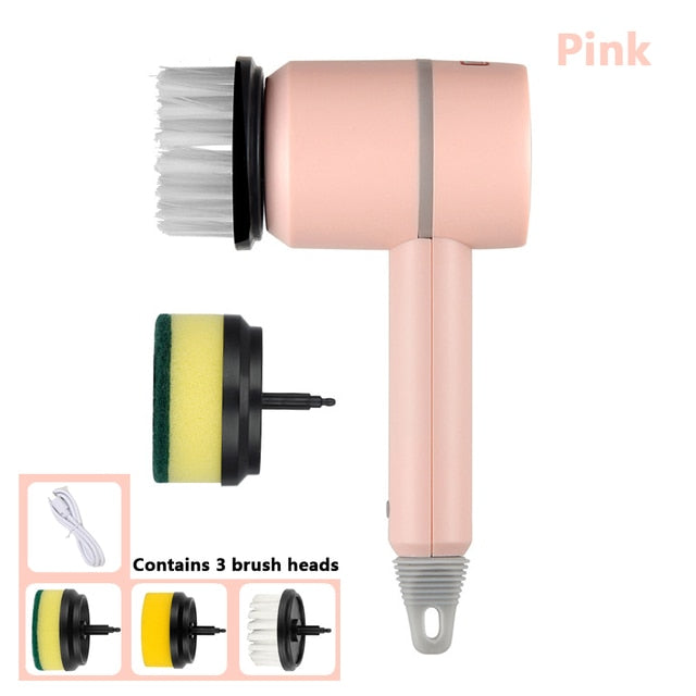 Electric Cleaning Brush 3 Brush Heads Cleaner Multifunctional Christmas Gift