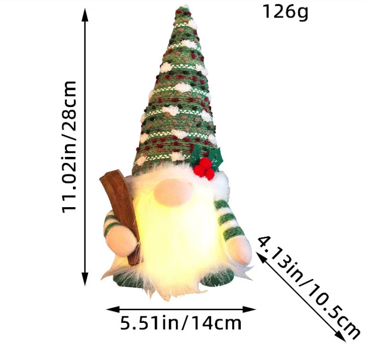 Glow Sled Christmas Gnome