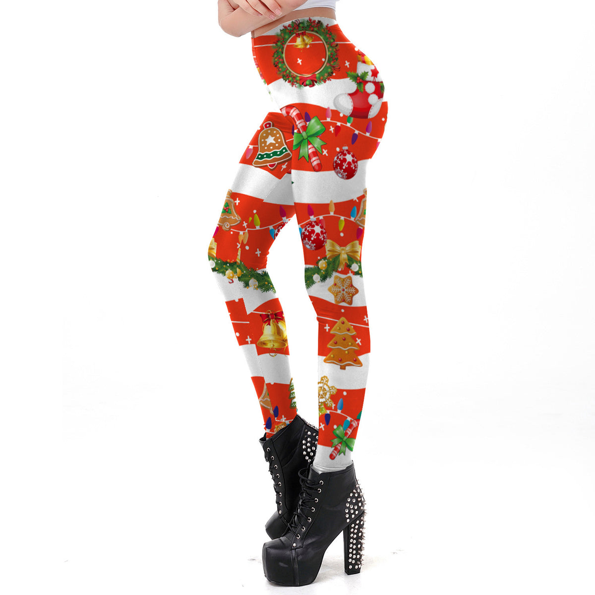 Christmas Gift Digital Print High Elastic Leggings