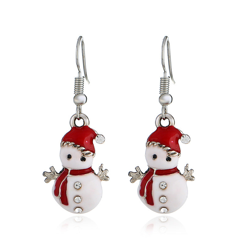 Snowman Earrings - Christmas Jewelry