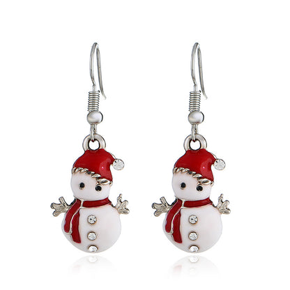 Snowman Earrings - Christmas Jewelry
