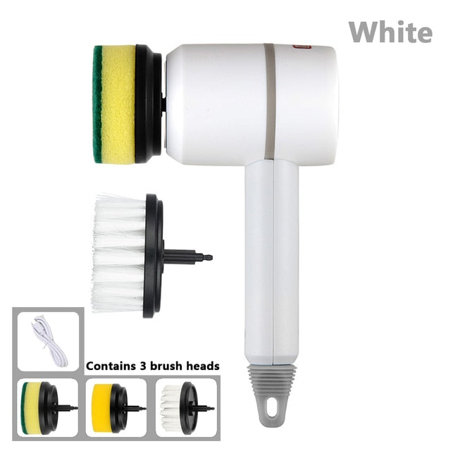 Electric Cleaning Brush 3 Brush Heads Cleaner Multifunctional Christmas Gift