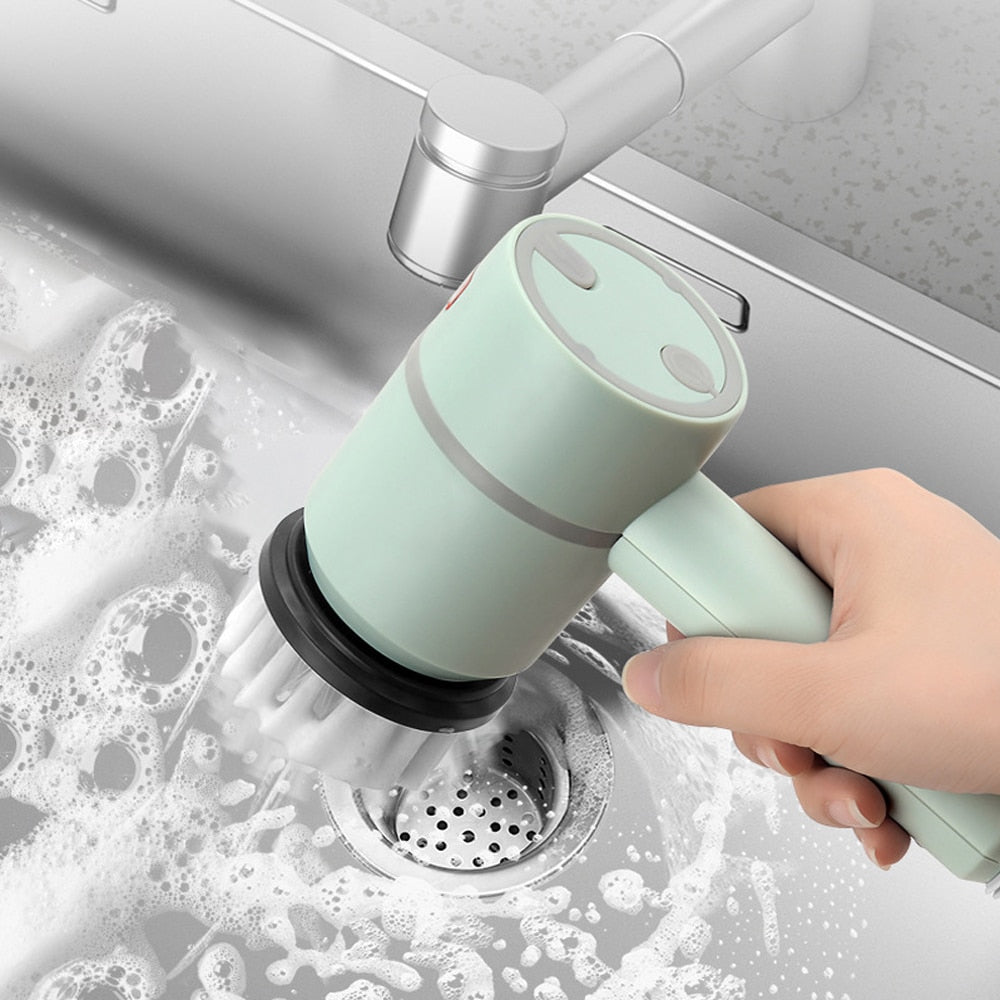 Electric Cleaning Brush 3 Brush Heads Cleaner Multifunctional Christmas Gift