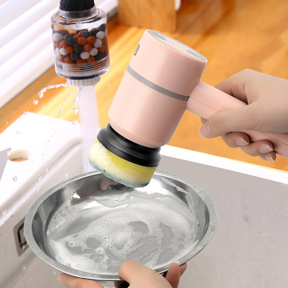 Electric Cleaning Brush 3 Brush Heads Cleaner Multifunctional Christmas Gift