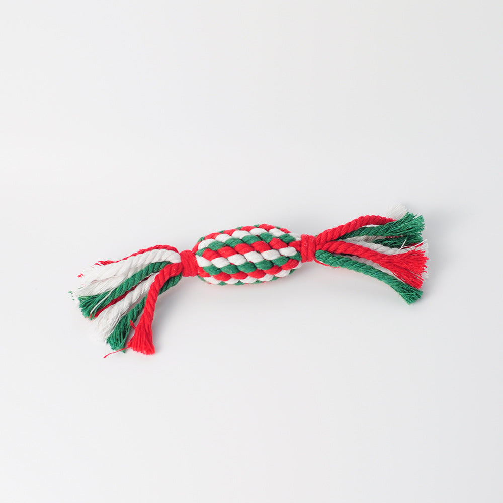 Cotton Thread Dog Toy - Christmas Tree Gift